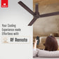 Havells 1200mm Elio BLDC Ceiling Fan | Remote Controlled, High Air Delivery Fan | 5 Star Rated, Upto 60% Energy Saving, 2+1* Year Warranty | (Pack of 1, Smoke Brown)