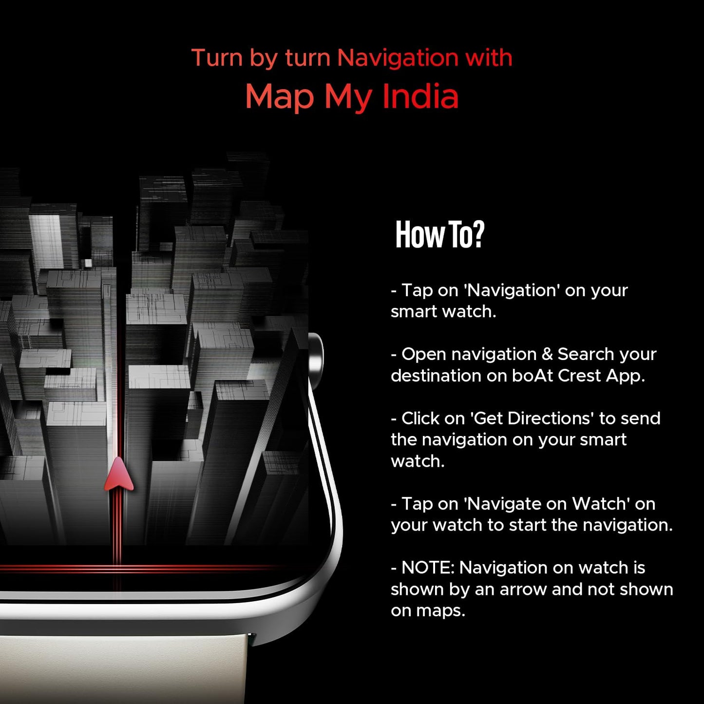 (Open Box) boAt Storm Call 3 w/TBT Navigation, Daily Activity Tracker, DIY Watch Face Studio,700+ Active Modes, 1.83" (4.6 cm) HD Display Fitness Smart Watch for Men & Women(Active Black)