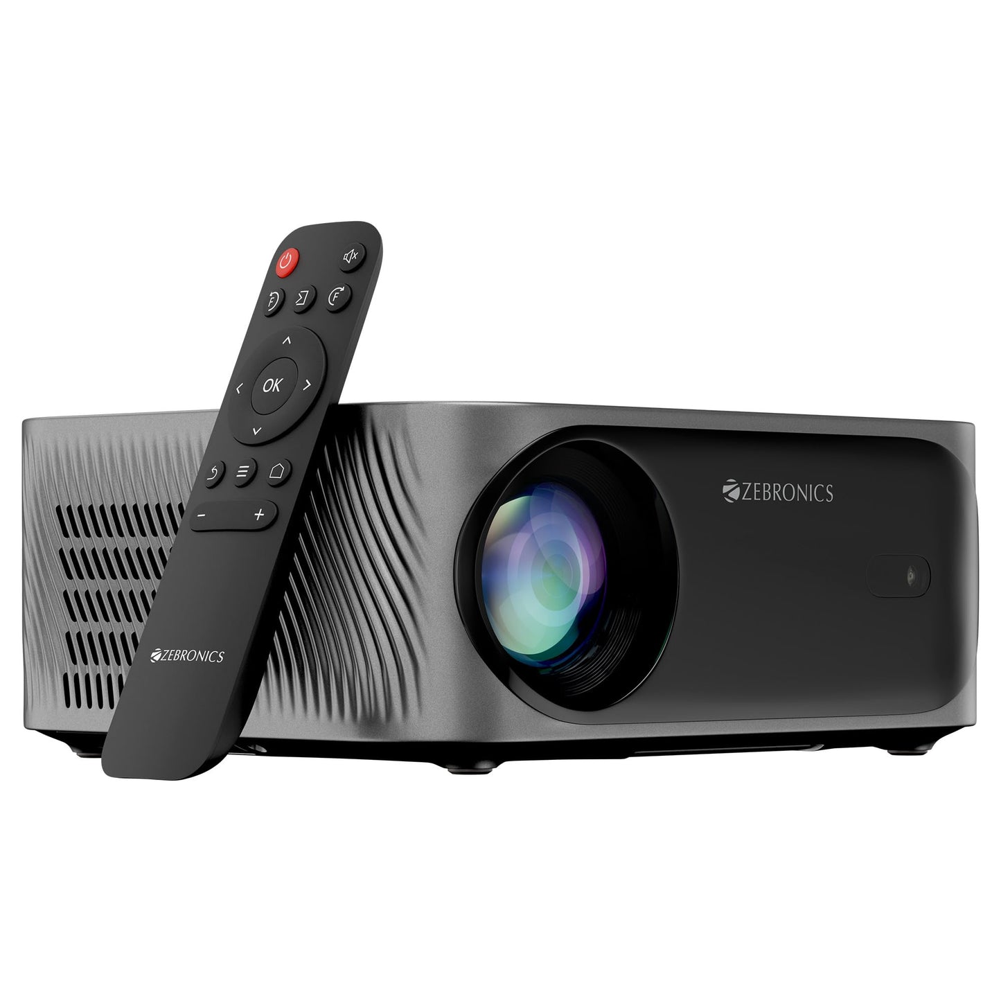 (Open Box) ZEBRONICS PIXAPLAY 15 Smart LED Projector with Dolby Audio, 5500 lumens, 4K Support, 180 Inch Screen Size, Supports Miracast, Bluetooth, USB, HDMI, WiFi, APP Support, 1080p Native