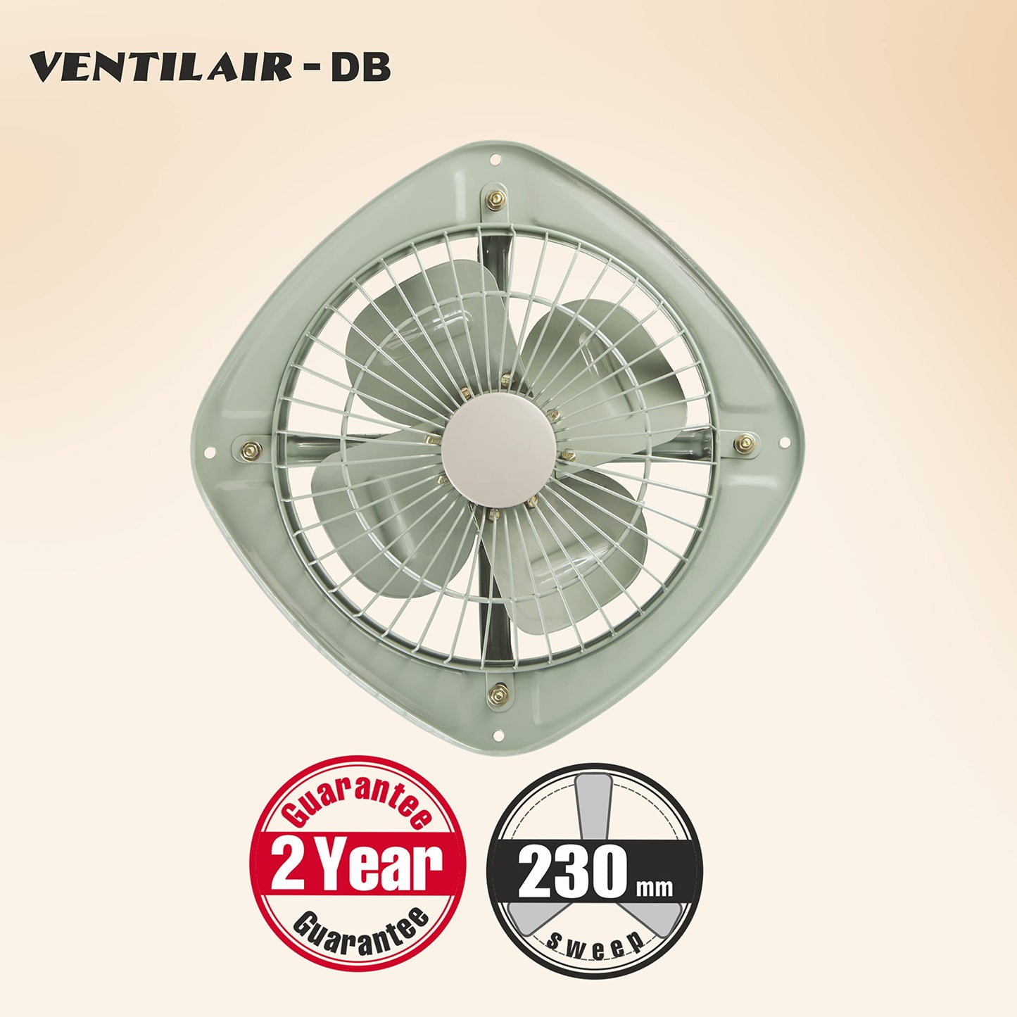 Havells Ventil Air DB 230mm Exhaust Fan| Cut Out Size: Ø9.5| Watt: 45| RPM: 1400| Air Delivery: 860| Suitable for Kitchen, Bathroom, and Office