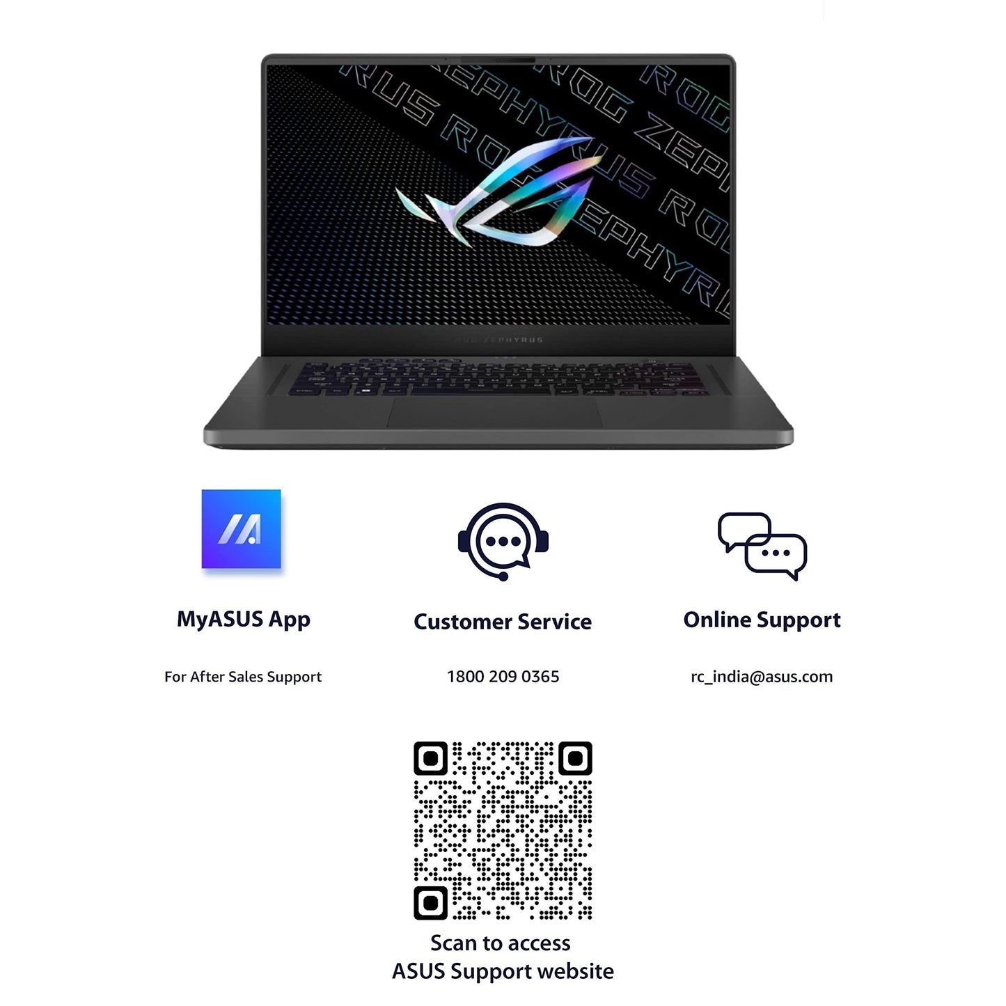 (Brand Refurbished) ASUS ROG Zephyrus G15(2022), 15.6" (39.62 cms) 2K WQHD 240Hz/3ms, AMD Ryzen 9 6900HS, 8GB RTX 3070 Ti, Gaming Laptop (16GB/1TB SSD/90WHrs Battery/Windows 11/Office 2021/White/1.9 Kg), GA503RW-LN066WS