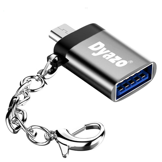 (Open Box) Dyazo Aluminium Portable High Speed Micro USB to USB A Female OTG Adapter/Converter Compatible with Samsung S6 Edje S7 Edge S4 LG G4, Mouse, Keyboard, Flash Drive All Micro O.T.G Enable Devices