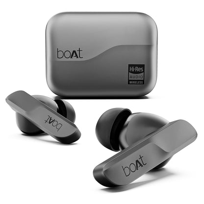 (Open box) boAt Airdopes 800 w/ Dolby Audio, 4 Mics AI-ENx Tech, Titanium Drivers & ASAP Charge Bluetooth  (Interstellar Black, True Wireless)