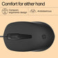 (Open Box)HP 150 Wired Mouse- Elegant Ergonomic Design, 1600 DPI Optical Tracking, USB Plug & Play / 3 Years Warranty (240J6AA), Black