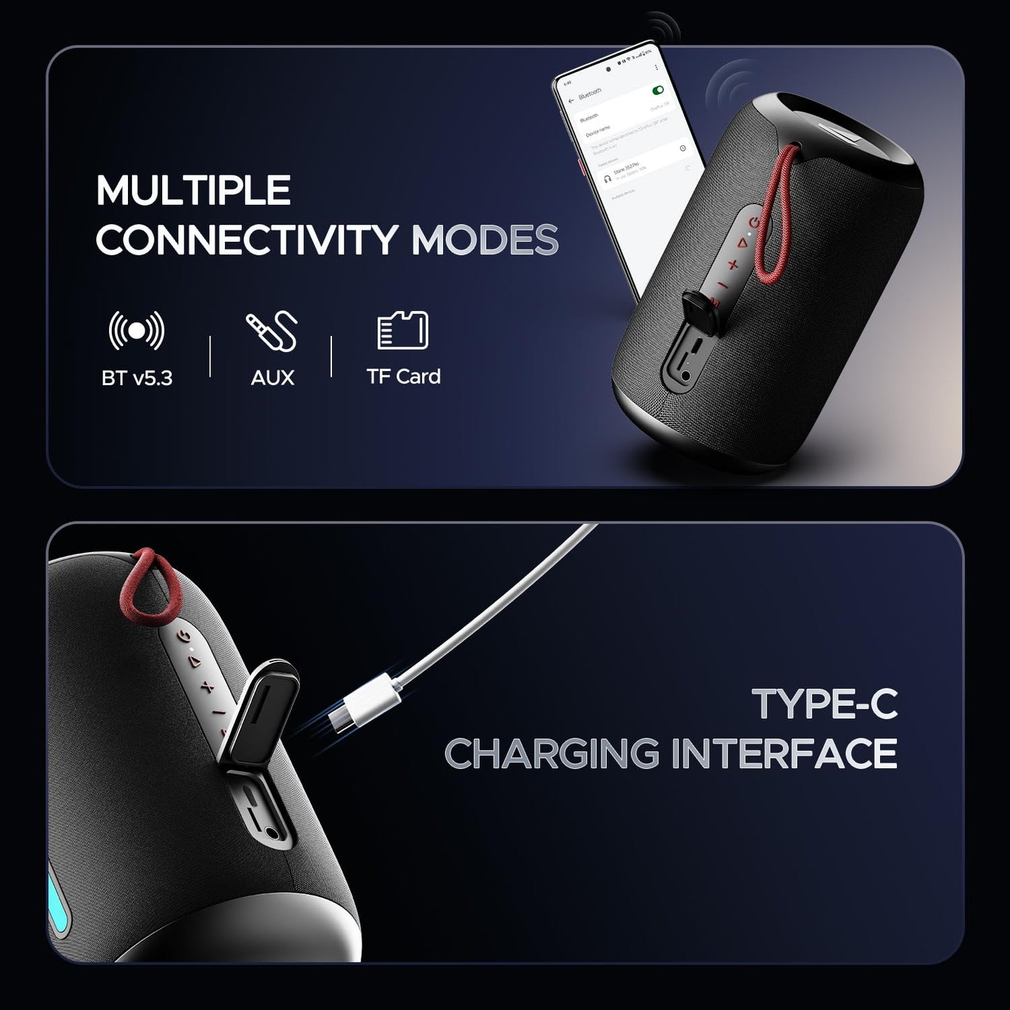 (Open Box) boAt Stone 352 Bluetooth Speaker with 10W RMS Stereo Sound, TWS Feature, Up to 12H Total Playtime, Multi-Compatibility Modes and Type-C Charging(Assassin Red-Deadpool Edition)