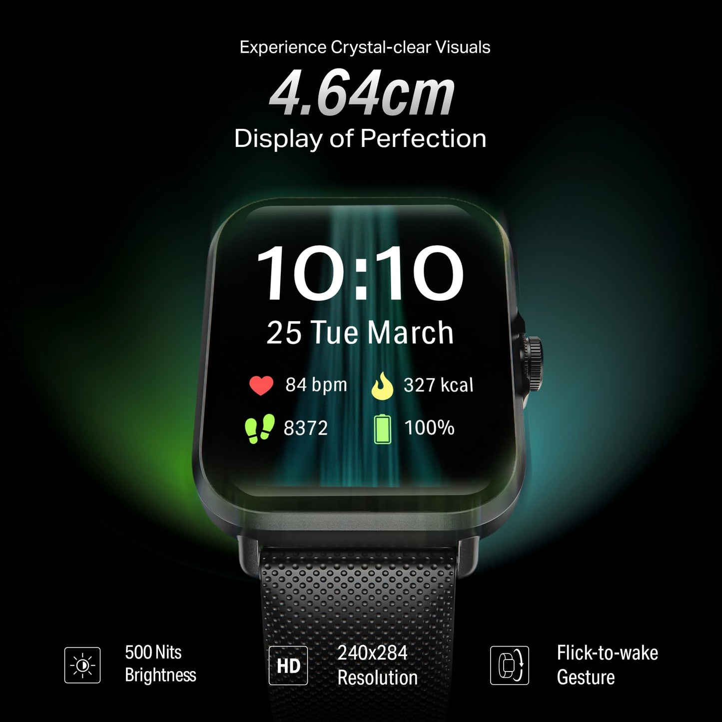(Open Box) boAt Storm Infinity Plus w/15 Days Extensive Battery fueled by Huge 550mAh Battery, Fast Charge, 1.83”(4.65cm)HD Display, Functional Crown, BT Calling, Smart watch for Men & Women (Active Black)