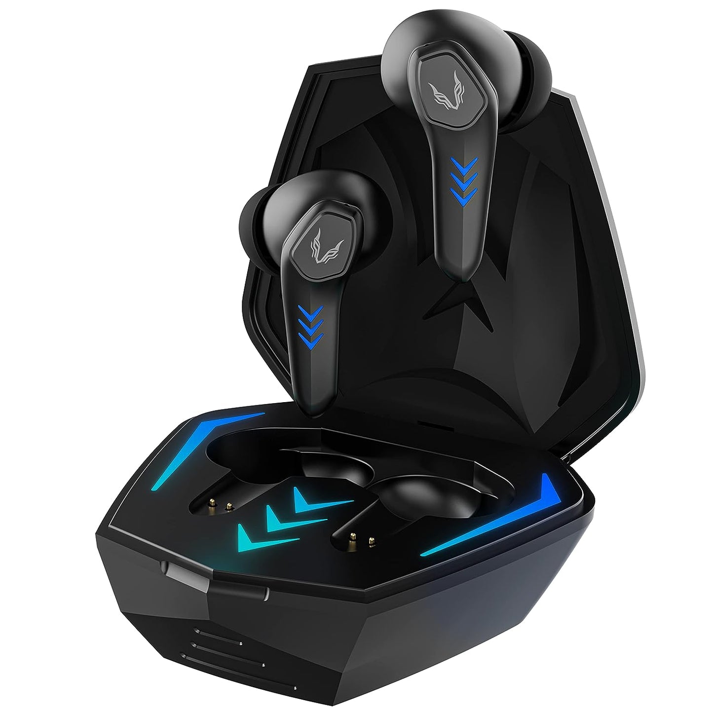 (Without Box) TAGG Rogue 100Gt Bluetooth Truly Wireless Gaming in Ear Earbuds with 50Ms Low Latency for Better Gaming 20Hrs Playtime with Mic with Enc for Best Calling Made for Comfort Gaming