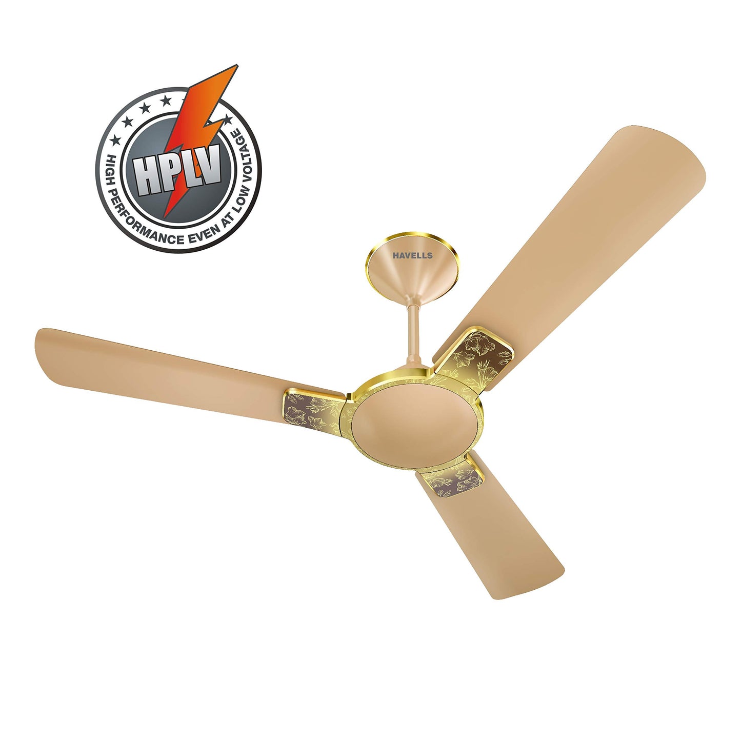 Havells Enticer Art Collector Edition 1200mm Decorative, Dust Resistant, High Power in Low Voltage (HPLV), High Speed Ceiling Fan (Rose Gold)