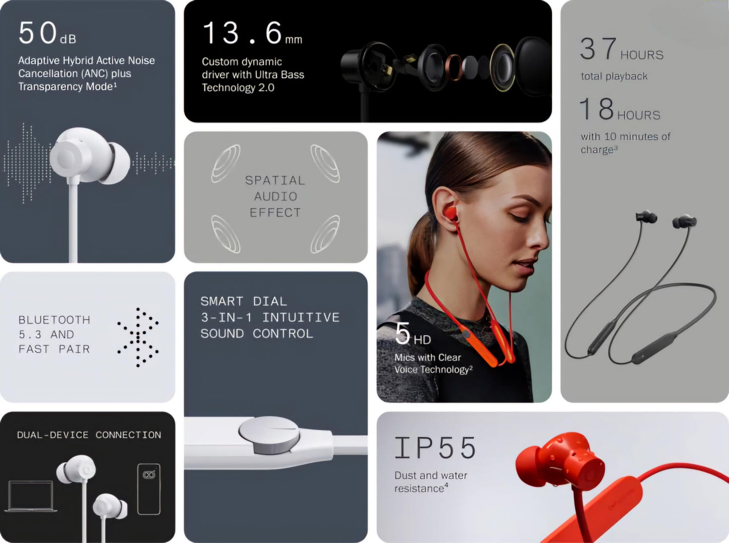 (OPEN BOX) CMF BY NOTHING Neckband Pro 50dB Active Noise Cancellation, Smart Dial Design, 37 Hours Playtime Bluetooth Headset (Orange)