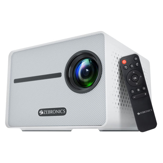 (Open Box) Zebronics PIXAPLAY 20 LED Projector with FHD 1080p, HDMI, USBx2, Aux Out, Bluetooth v5.1, Upto 431 cm Screen Size, Built-in-Speaker, 3000 Lumens and a Compact Design
