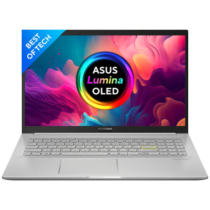 (Brand Refurbished)ASUS VivoBook K15 OLED (2021), 15.6" (39.62 cms) FHD OLED, Intel Core i3-1115G4 11th Gen, Thin and Light Laptop (8GB/512GB SSD/Integrated Graphics/Office 2021/Windows 11/Silver/1.8 Kg) K513EA-L313WS