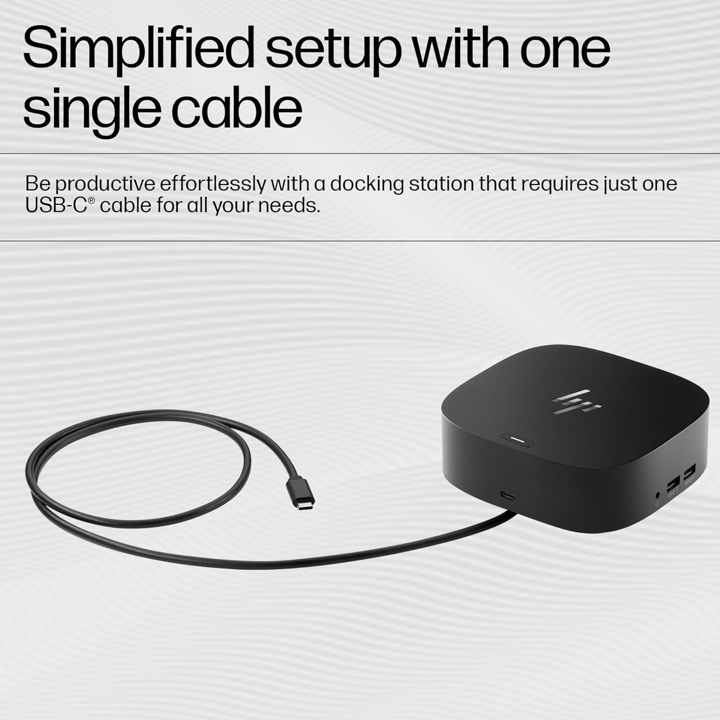 (OPEN BOX)HP USB-C G5 Essential Dock, USB Type-C connectivity, 10 Ports, Universal Compatibility, 65W Power delivery, Single USB-C Cable Setup, Compact Design, 1-Year Warranty, Black, 0.70 kg, 784Q9AA