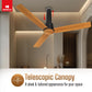 Havells 1200mm Elio BLDC Ceiling Fan | Remote Controlled, High Air Delivery Fan | 5 Star Rated, Upto 60% Energy Saving, 2+1* Year Warranty | (Pack of 1, Smoke Brown)