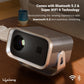 (Open Box) Lifelong Lightbeam Smart Projector for Home 4K Support, Native 720p HD Resolution, 2500 Lumen, Rotabable Design, Speaker, Android 11 with Built-in Apps (Netflix, Prime, Youtube) WiFi, 100''Max Display