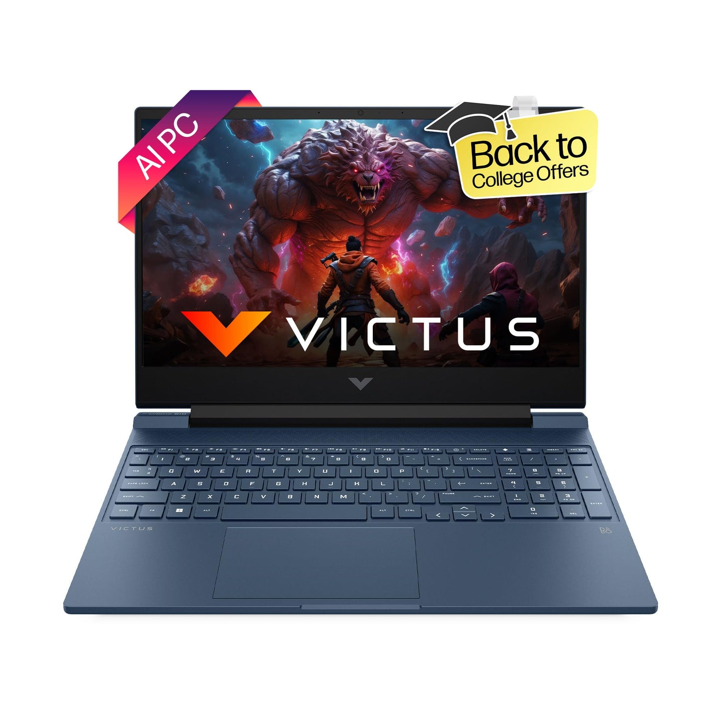 (BRAND REFURBISHED)HP Victus Gaming Laptop,Windows 11 Home,AMD Ryzen 5 5600H,4Gb RTX 3050 Gpu,15.6-Inch (39.6 Cm),Fhd,IPS,144Hz,16Gb Ddr4,512Gb Ssd,Backlit Kb,B&O,9Ms Response Time,Dual Speakers (Blue,2.37 Kg),Fb0106Ax