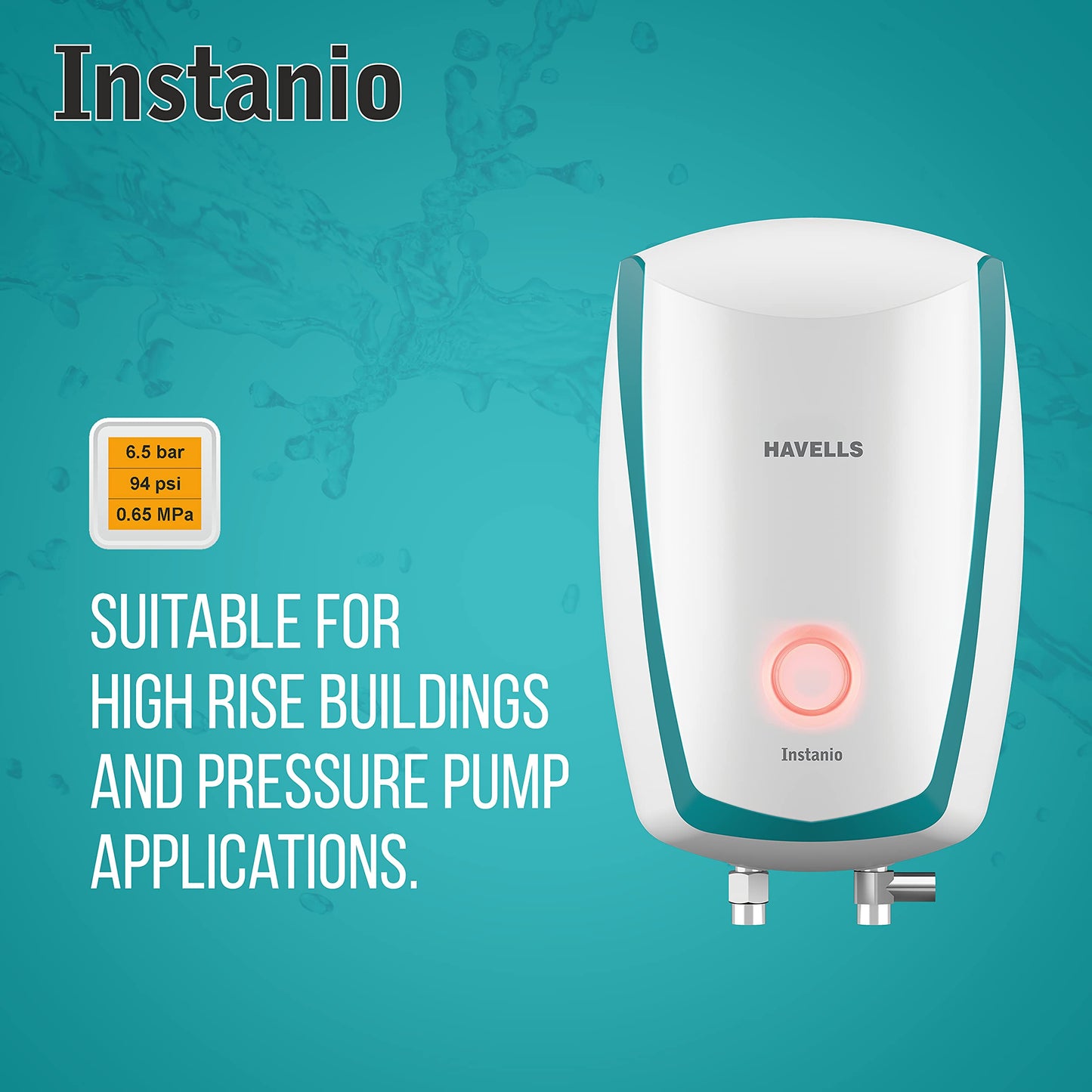 Havells Instanio 3-litre Instant Wall Mounted Water Heater (White/Blue)