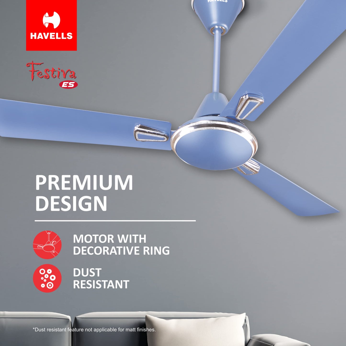 Havells Festiva 1200mm Dust Resistant Ceiling Fan