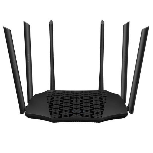 (Open Box) Tenda AC21 2100Mbps Dual Band Gigabit Wireless Router, MU-MIMO, Easy Setup, Supports Guest Network, Parental Control, Client Filter, IPv6 (Black, Not a Modem)