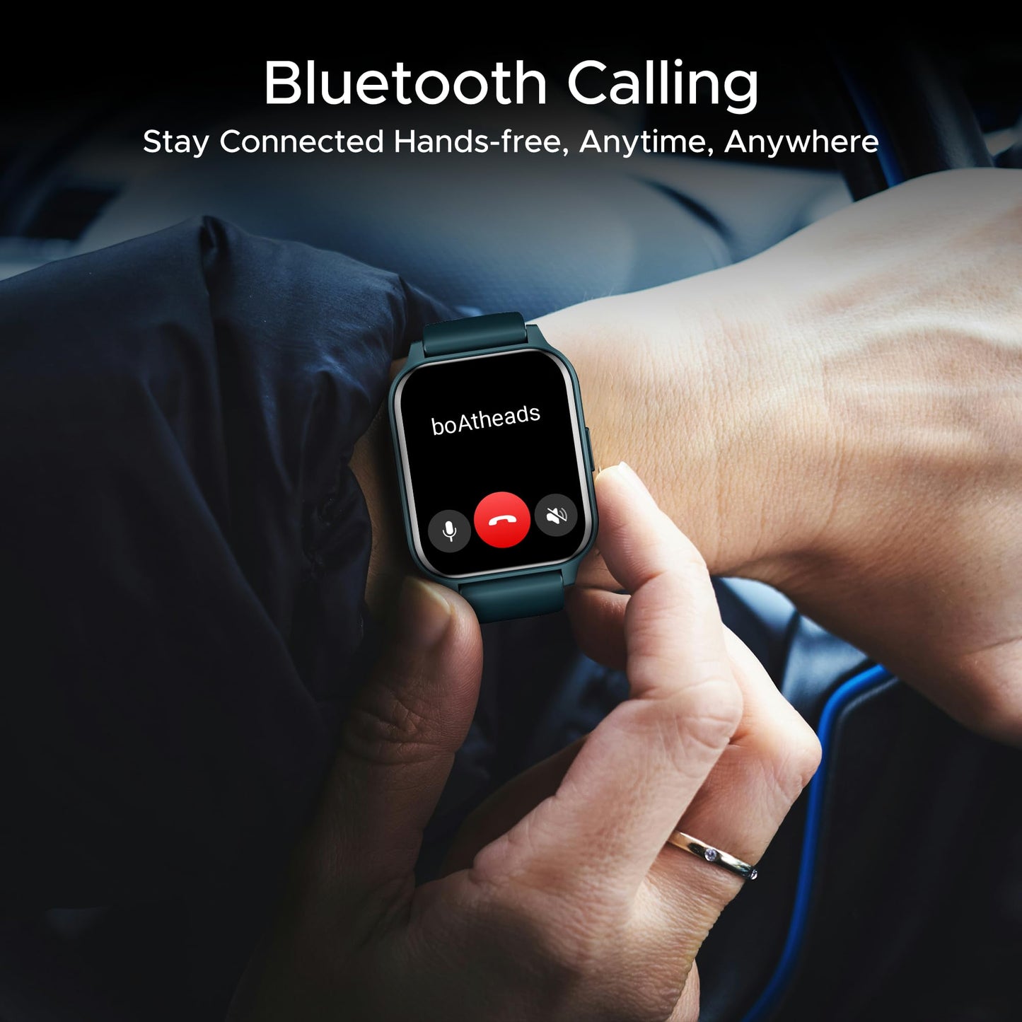 (Open Box) boAt Wave Call 2 Plus Smart Watch w/Bilingual Support (Hindi/English), 1.96”(4.97 cm) HD Display, BT Calling, 100+Sports Modes, Animated Watch Faces, Voice Assistant(Metal Black)