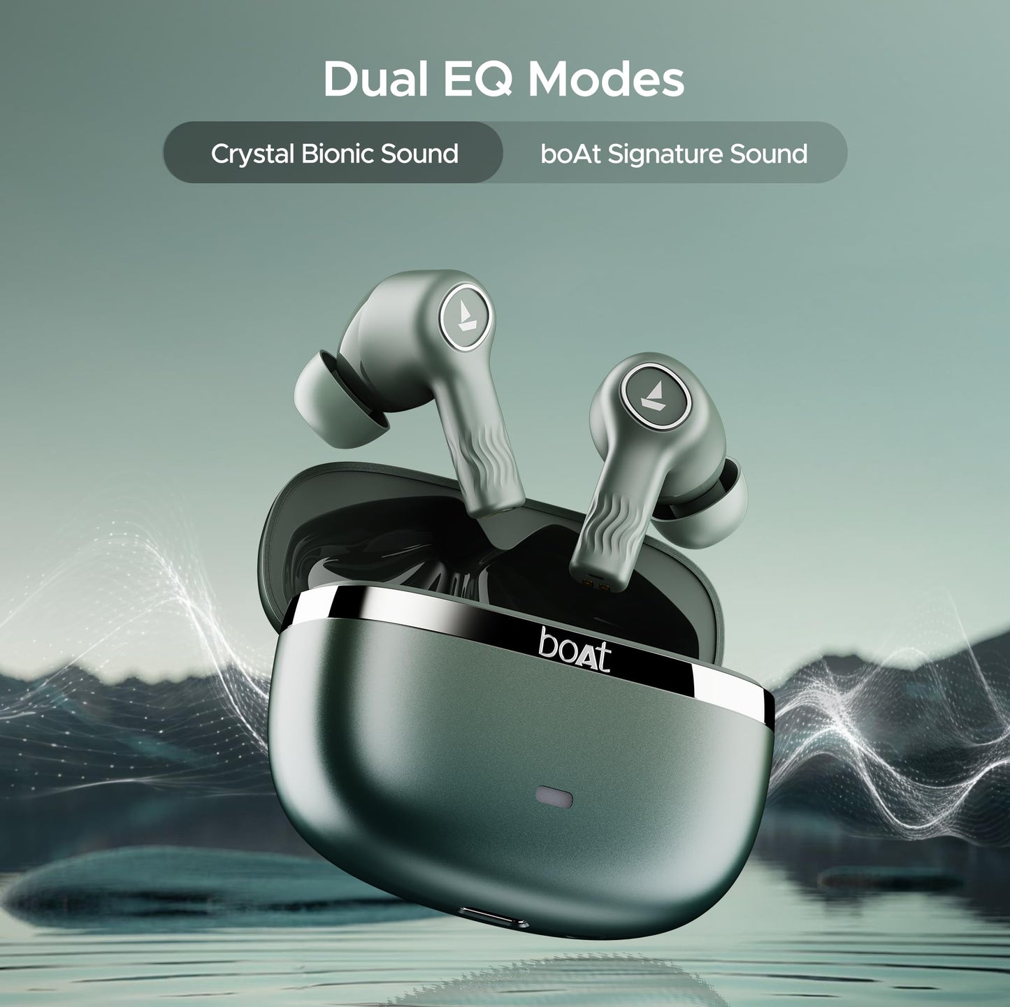 (Open Box) boAt Nirvana Ion ANC 120HRS Battery, Crystal Bionic Sound w/Dual EQ Modes, 4Mics ENx, App Support, Low Latency, IPX4, v.5.2 Bluetooth TWS in Ear Earbuds Wireless Earphones with mic