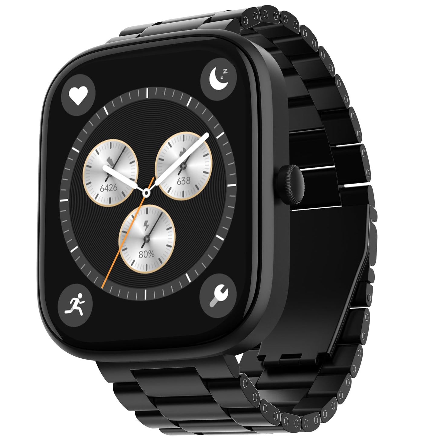(Open Box) boAt Ultima Prism Smart Watch w/ 1.96" (4.9 cm) AMOLED Display, BT Calling, 700+ Activities, Always on Display, Female Wellness, IP67 Dust, Sweat & Splash Resistance, HR & SpO2(Steel Black)