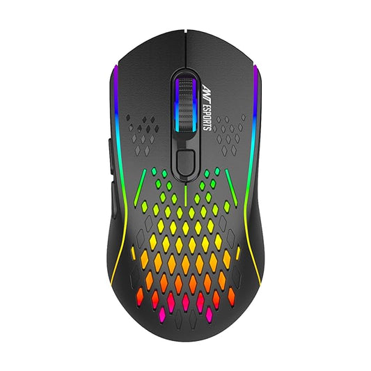 (Open Box) Ant Esports  GM700 Lightweight Wireless RGB Gaming Mouse 4 Adjustable DPI