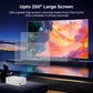 (Open Box) WZATCO Yuva Plus (Upgraded) Native 1080P Full HD Projector with 4K Support, 11700 Lumens, 250" Screen | 5 Watt HiFi Speaker, Bluetooth 5.1 | Slide Lens Door, White