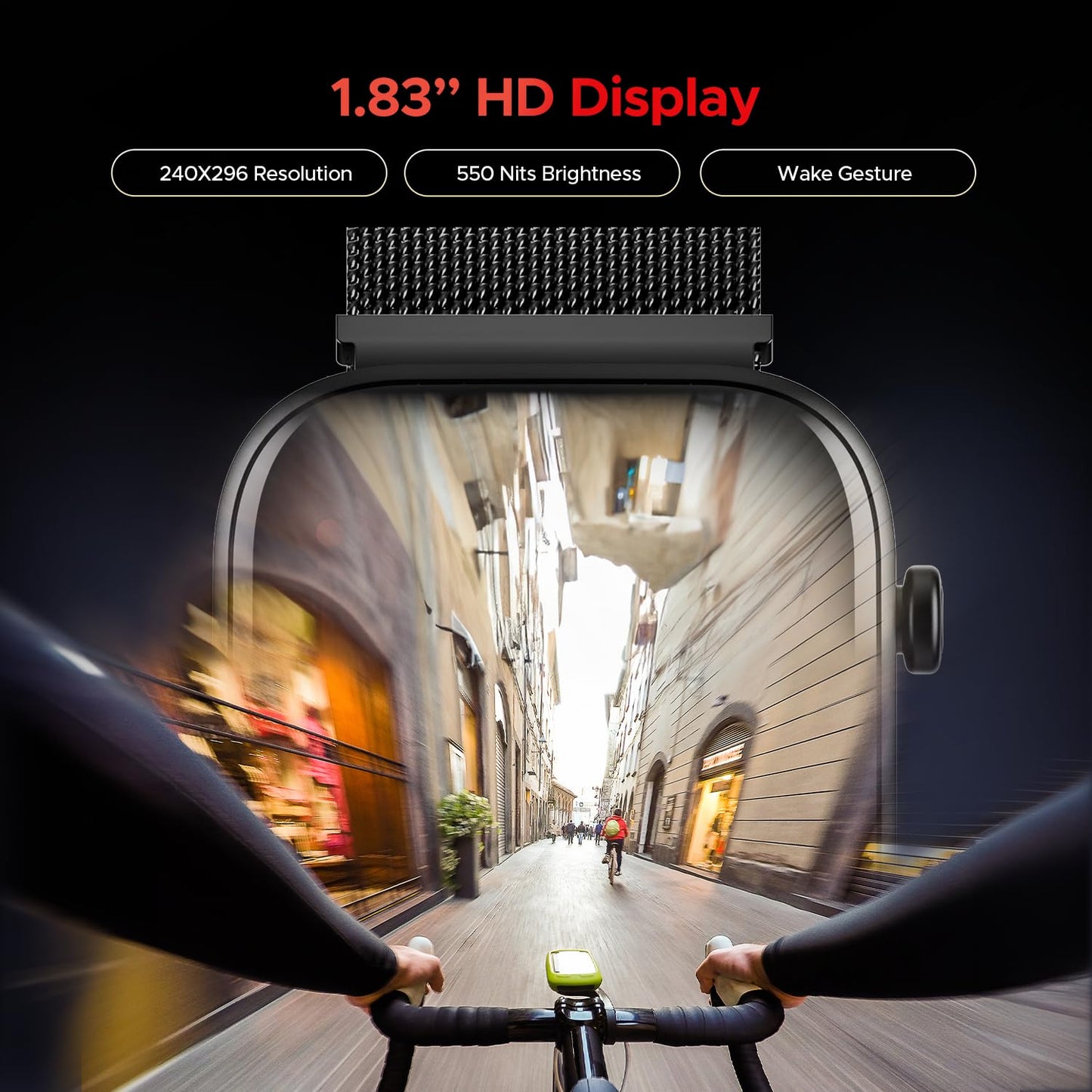 (Open Box) boAt Storm Call 3 w/TBT Navigation, Daily Activity Tracker, DIY Watch Face Studio,700+ Active Modes, 1.83" (4.6 cm) HD Display Fitness Smart Watch for Men & Women(Active Black)