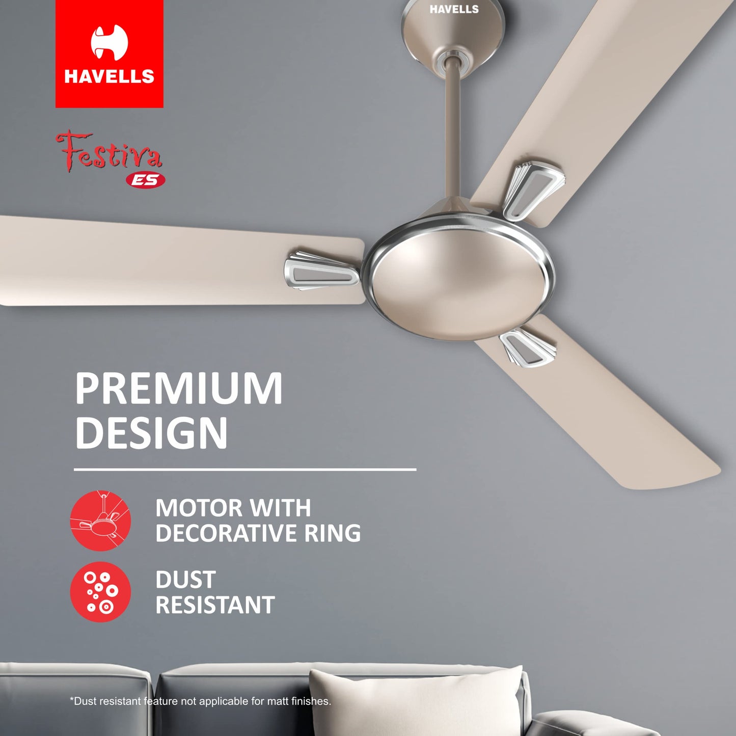 Havells Festiva 1200mm Dust Resistant Ceiling Fan