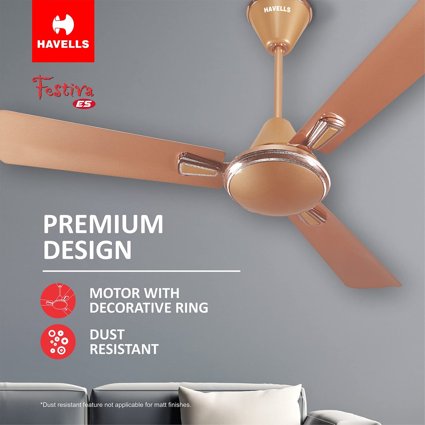 Havells Festiva 1200mm Dust Resistant Ceiling Fan