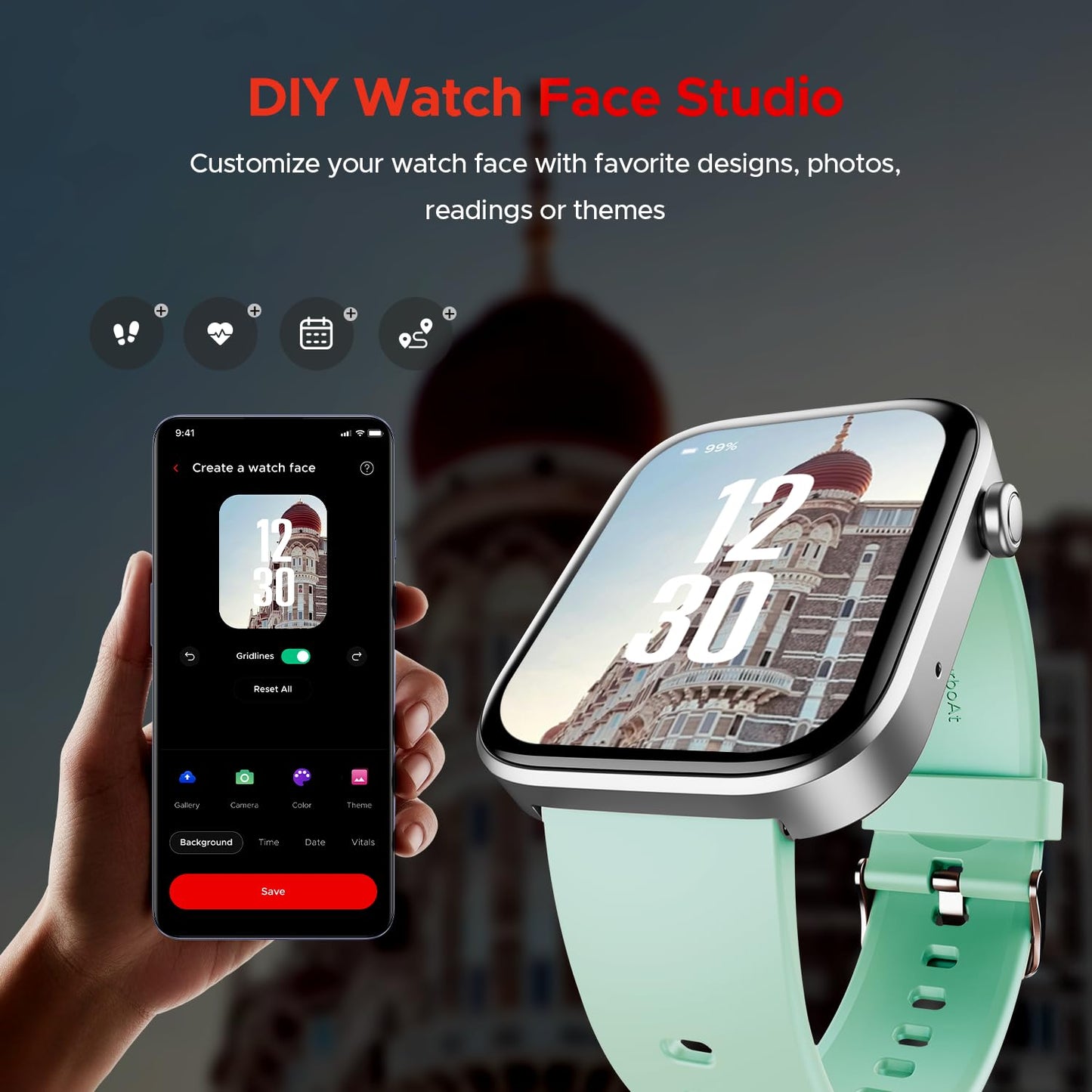 (Open Box) boAt Storm Call 3 w/TBT Navigation, Daily Activity Tracker, DIY Watch Face Studio,700+ Active Modes, 1.83" (4.6 cm) HD Display Fitness Smart Watch for Men & Women(Active Black)