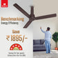 Havells 1200mm Elio BLDC Ceiling Fan | Remote Controlled, High Air Delivery Fan | 5 Star Rated, Upto 60% Energy Saving, 2+1* Year Warranty | (Pack of 1, Smoke Brown)