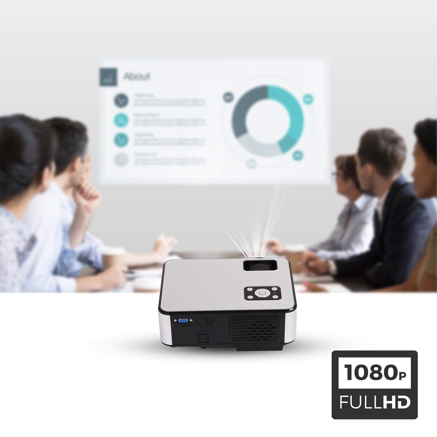 (Open Box) ZEBRONICS PIXAPLAY 53, Smart Vertical Projector, 3500 Lumens, 4K Support, 120 Inch Screen Size, Auto Focus, Auto Keystone, Bluetooth, HDMI, USB, WiFi, 1080p Support, APP Support, Miracast
