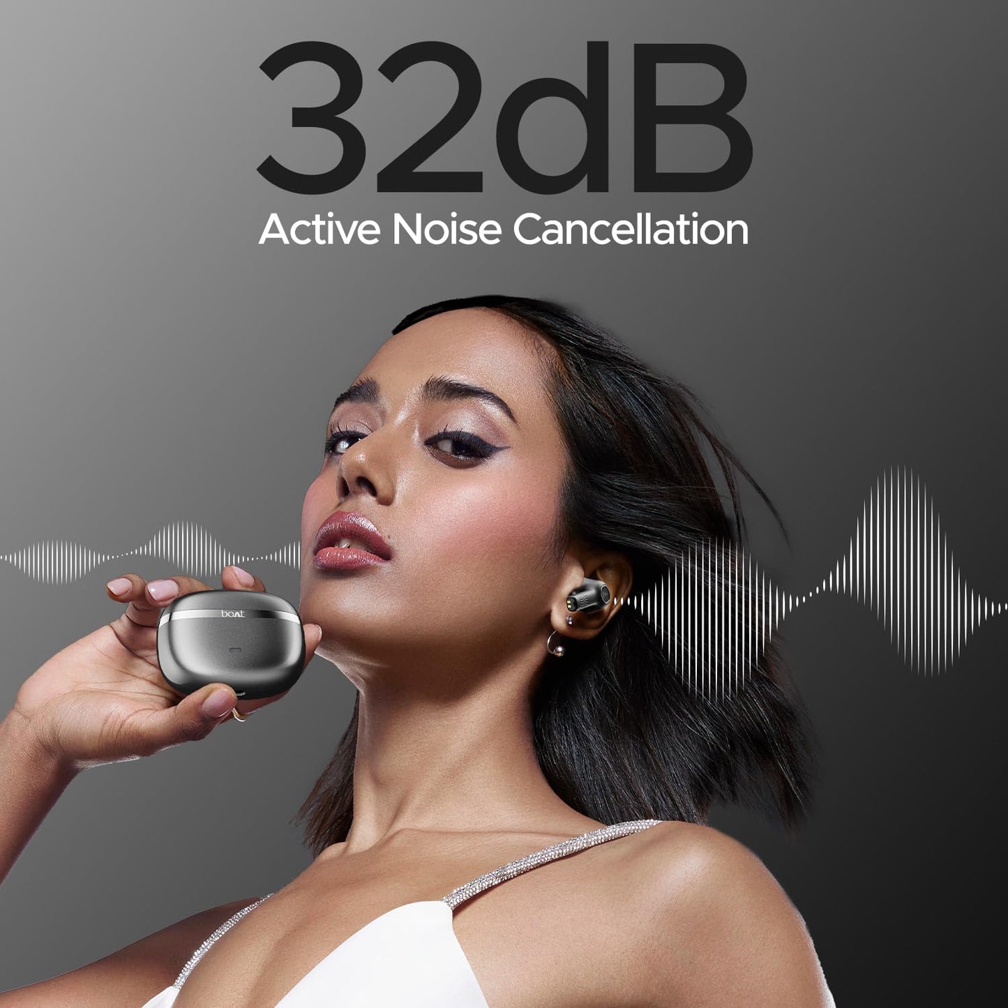 (Open Box) boAt Nirvana Ion ANC 120HRS Battery, Crystal Bionic Sound w/Dual EQ Modes, 4Mics ENx, App Support, Low Latency, IPX4, v.5.2 Bluetooth TWS in Ear Earbuds Wireless Earphones with mic