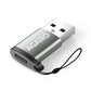AGARO Micro USB to USB A Female OTG Adapter- (Metallic Grey)