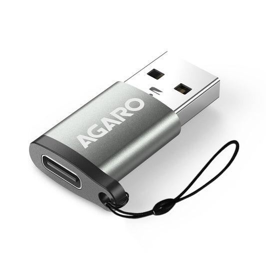 (Open Box) AGARO USB Type C Female to USB Male OTG Adapter, Works with Laptops,Chargers,and More Devices with Standard USB A Interface