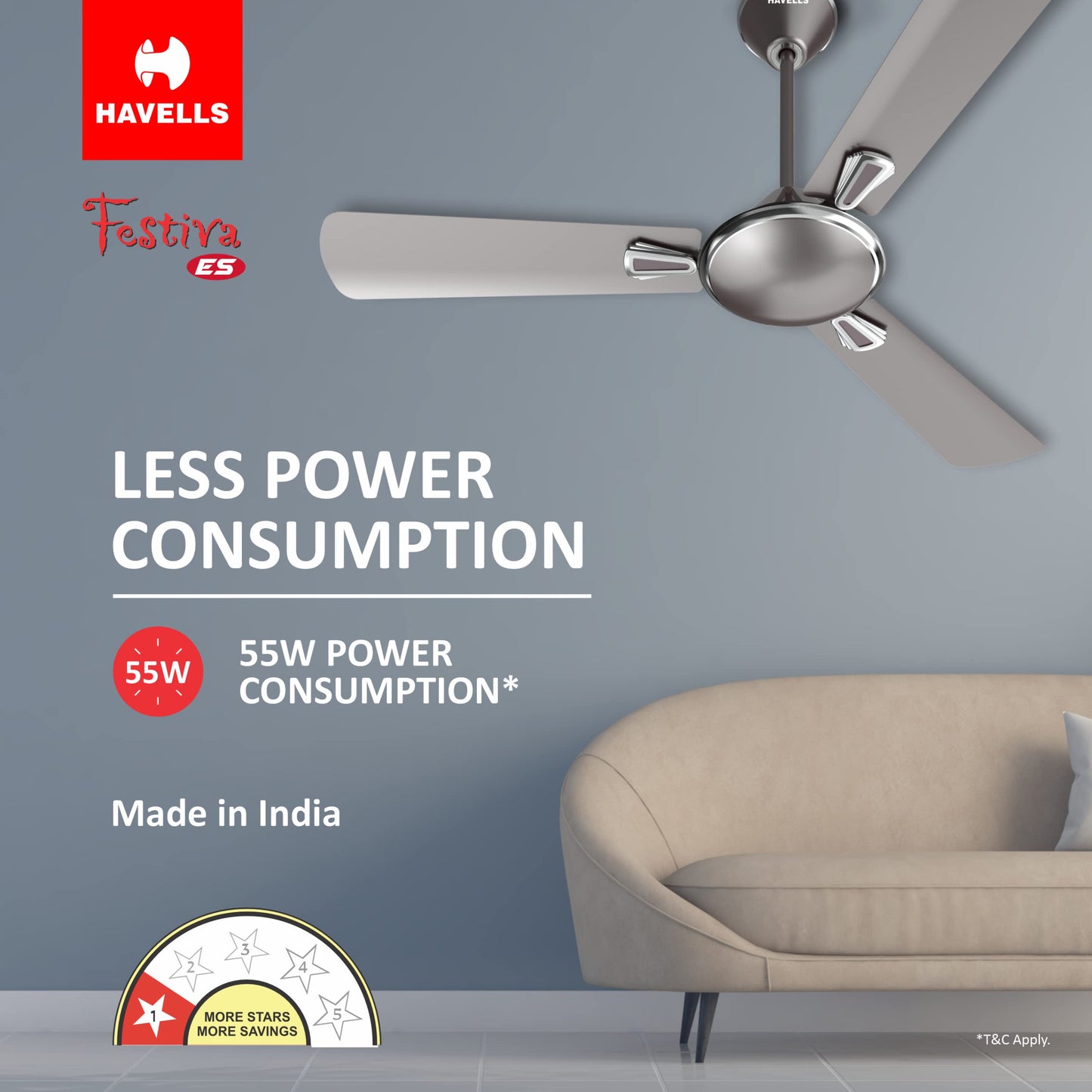 Havells Festiva 1200mm Dust Resistant Ceiling Fan