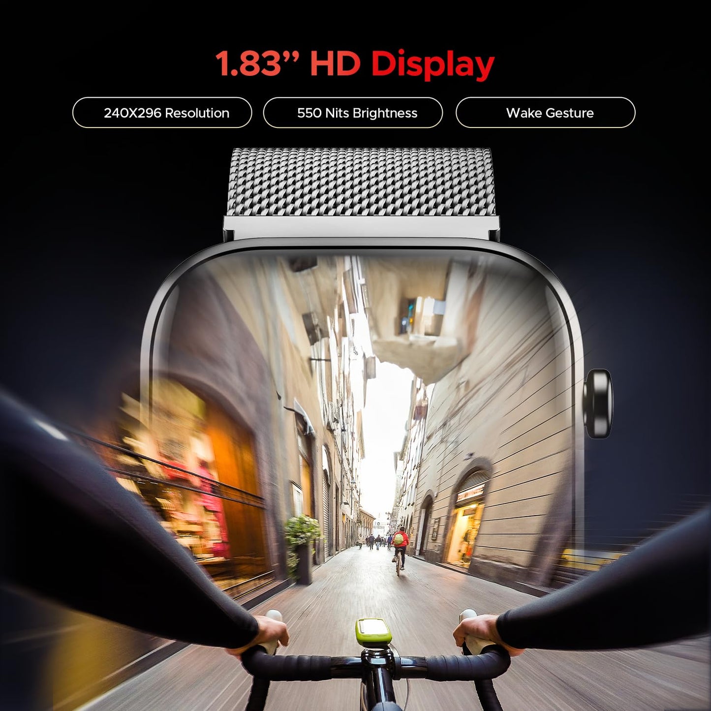 (Open Box) boAt Storm Call 3 w/TBT Navigation, Daily Activity Tracker, DIY Watch Face Studio,700+ Active Modes, 1.83" (4.6 cm) HD Display Fitness Smart Watch for Men & Women(Active Black)