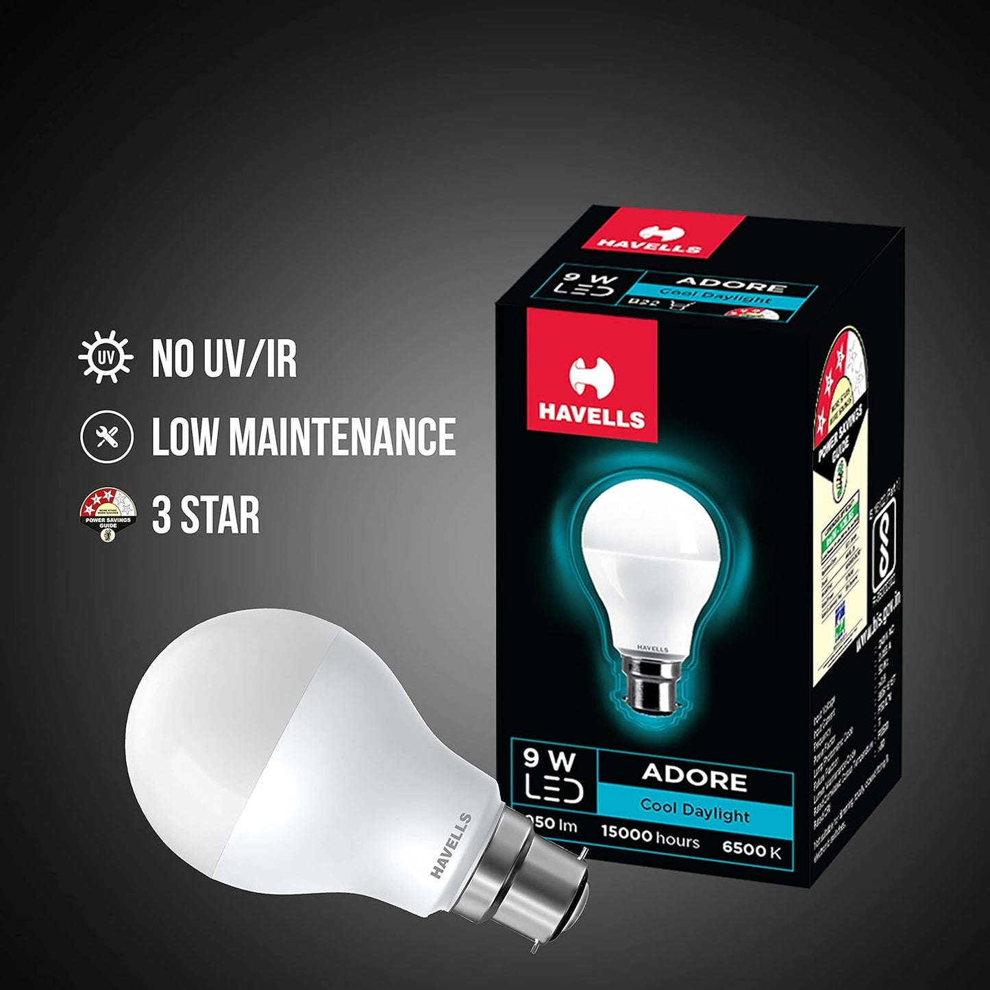 Havells LED PLUS 9W B22 CDL 2S LAMP V8I