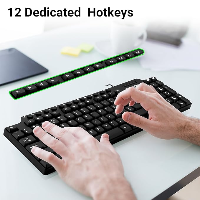 (With Scratch) Zebronics ZEB-KM2100 Multimedia USB Keyboard Comes with 114 Keys Including 12 Dedicated Multimedia Keys & with Rupee Key