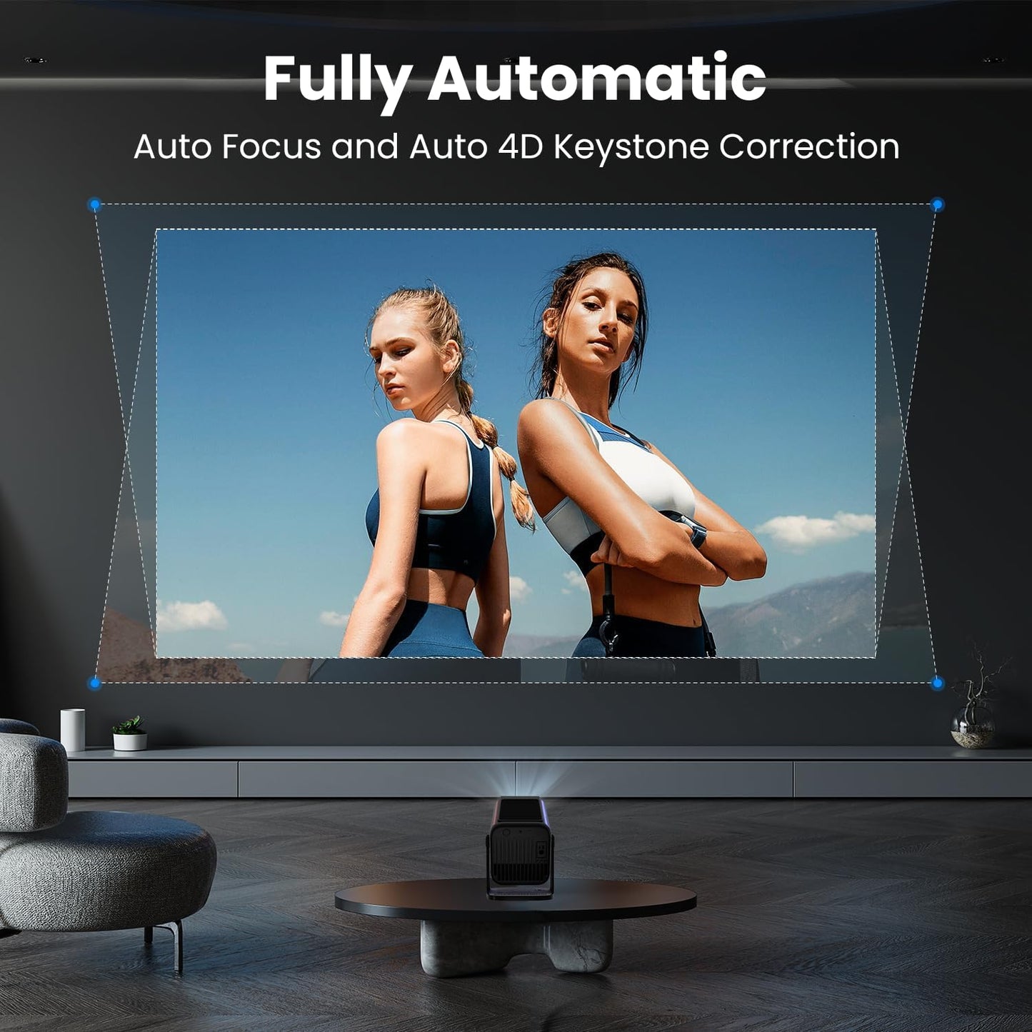 (Open Box) WZATCO Yuva Plus (Upgraded) Native 1080P Full HD Projector with 4K Support, 11700 Lumens, 250" Screen | 5 Watt HiFi Speaker, Bluetooth 5.1 | Slide Lens Door, White