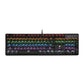 (Open Box) HP GK320 Wired Full Size RGB Backlight Mechanical Gaming Keyboard, 4 LED Indicators, Mechanical Switches, Double Injection Key Caps, and Windows Lock Key