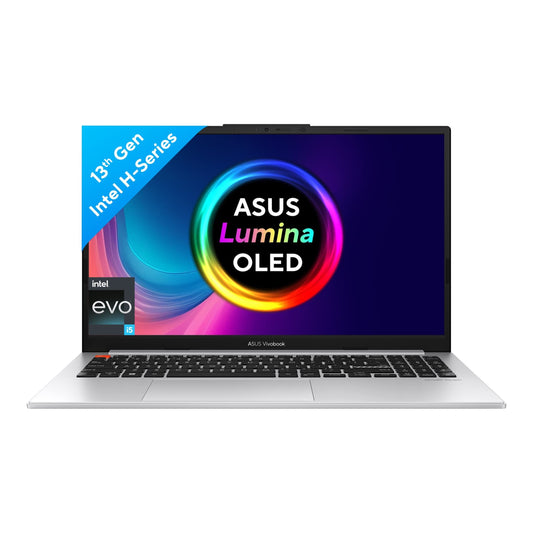 (Brand Refurbished)ASUS Vivobook S 15 OLED (2023), Intel Core EVO i5-13500H 13th Gen, 15.6" (39.62 cm) 2.8K 120Hz OLED, Thin & Light Laptop (16GB/512GB SSD/Windows 11/Office 2021/75WHr/Silver/1.7 kg) S5504VA-MA543WS