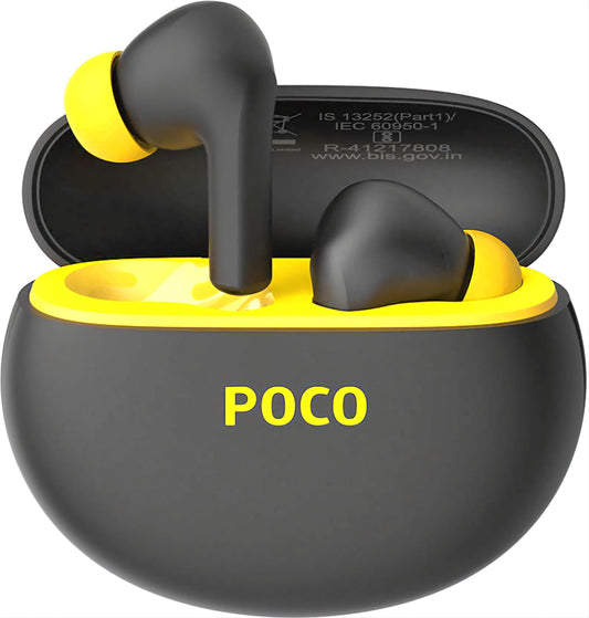 (OPEN BOX) POCO Pods with 30 Hour Playback, 12mm Drivers, 60ms Latency, Fast Charging & ENC Bluetooth Headset (Midnight Groove, True Wireless)