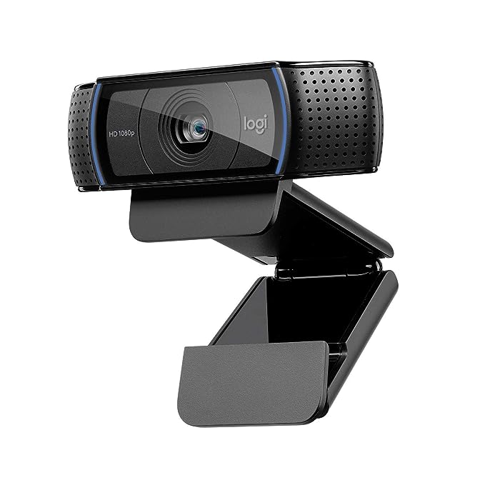 (Open Box) Logitech C920 HD Pro Webcam - 1080p, Optical, Full HD Streaming Camera for Widescreen Video Calling and Recording, Dual Microphones, Autofocus, Compatible with PC - Desktop Computer or Laptop - Black