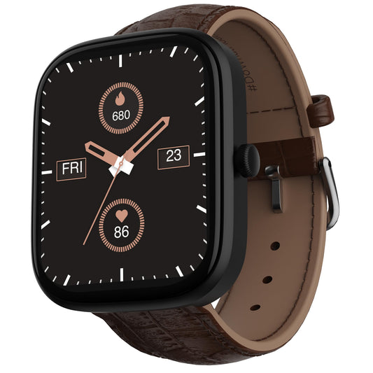 (Open Box) boAt Ultima Prism Smart Watch w/ 1.96" (4.9 cm) AMOLED Display, BT Calling, 700+ Activities, Always on Display, Female Wellness, IP67 Dust, Sweat & Splash Resistance, HR & SpO2(Steel Black)