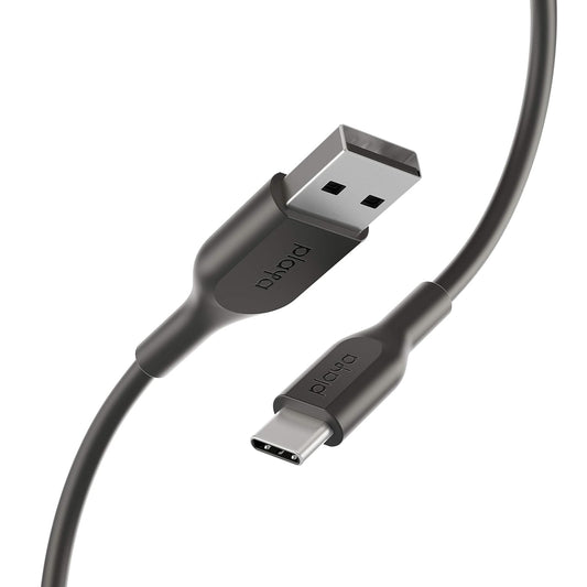 (Open Box) Playa by Belkin Fast Charging USB to USB-C Cable, USB Type C to USB A 2.0 Male Cable, 6.6 Feet (2 Meter), Black