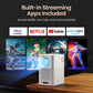 (Open Box) Portronics Beem 440 Smart LED Projector with 720p HD Resolution, Rotatable Design, Built-in Streaming Apps (Netflix, Prime Video, Hotstar), 2000 Lumens, Screen Mirroring, 3 Watts Speaker (White)