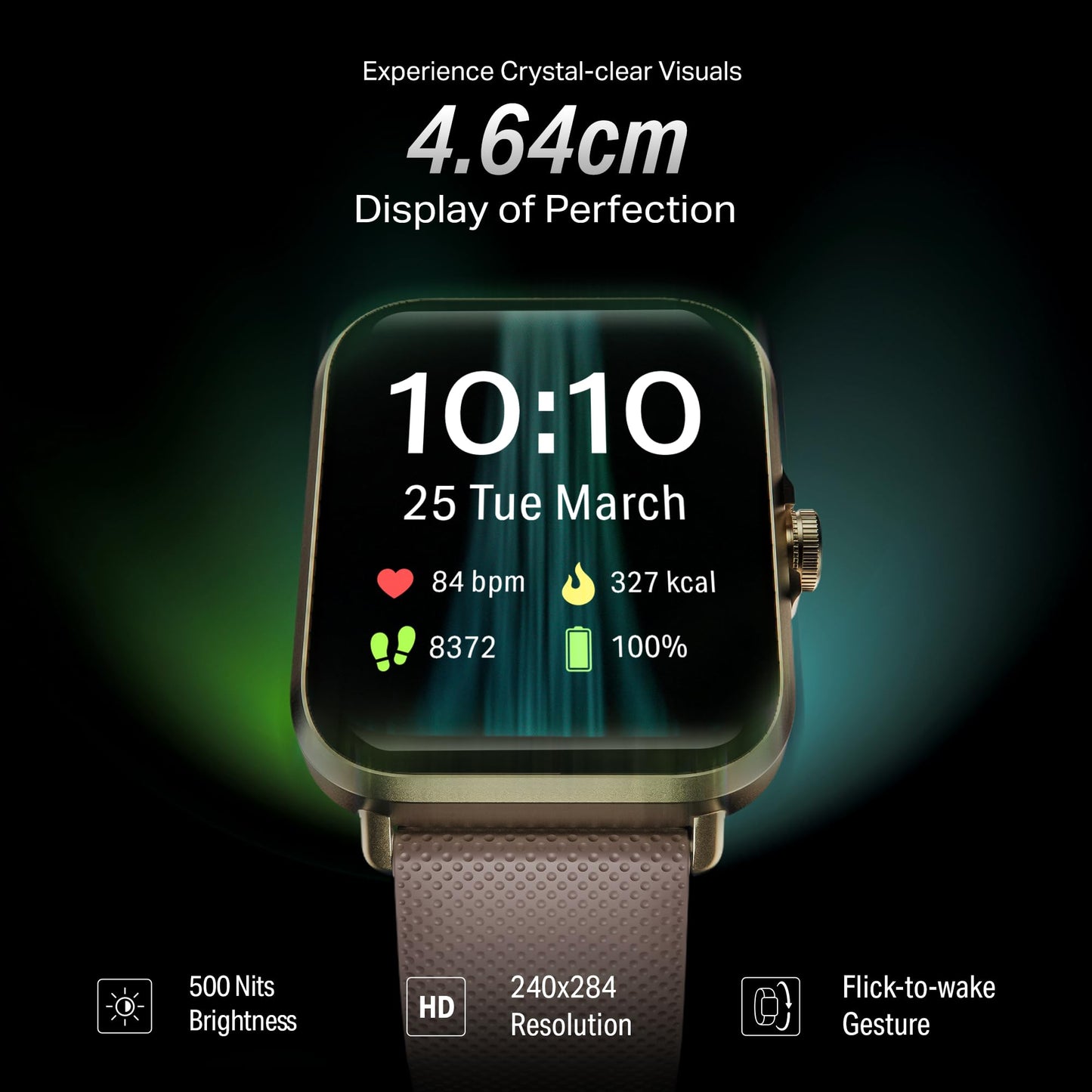 (Open Box) boAt Storm Infinity Plus w/15 Days Extensive Battery fueled by Huge 550mAh Battery, Fast Charge, 1.83”(4.65cm)HD Display, Functional Crown, BT Calling, Smart watch for Men & Women (Active Black)