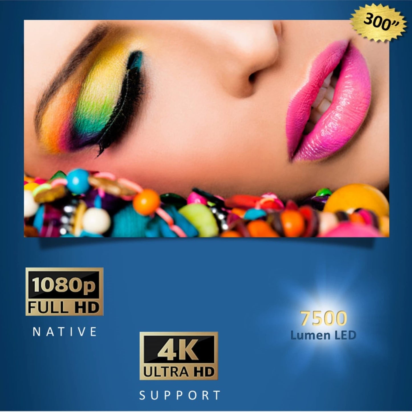 (Open Box) Egate K9 Pro-Max Android FHD 1080p LED Projector,